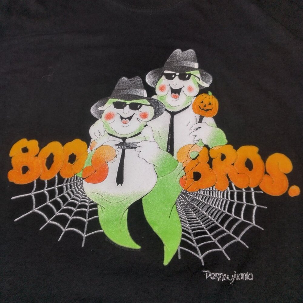 Vintage Halloween Shirt Large Boos Bros Ghost Ghosts Pennsylvania Blues Brothers - Picture 1 of 10